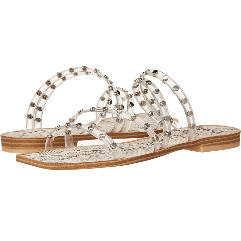 dolce vita women’s izabel studded vinyl and leather sandal